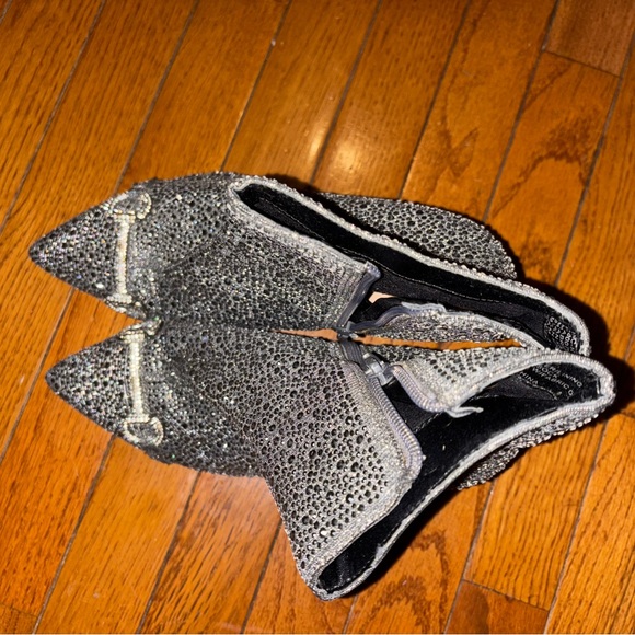 INC International Concepts Sparkling Silver Heeled Boots - Picture 4 of 4